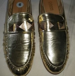 *PRE LOVED* Catherine Malandrino Gold Leather Flat